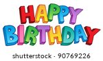 Happy Birthday Text Clipart Free Stock Photo - Public Domain Pictures