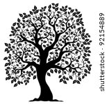 tree shaped silhouette 3  ... | Shutterstock .eps vector #92154889