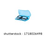 glasses in the box  blue... | Shutterstock . vector #1718026498