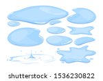 water puddle set vector... | Shutterstock .eps vector #1536230822