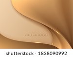 Abstract Golden Smooth Wave...