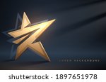 golden star on dark background... | Shutterstock .eps vector #1897651978