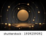 abstract gold and black circle... | Shutterstock .eps vector #1939259392