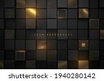 black and gold square background | Shutterstock .eps vector #1940280142