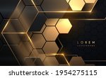 abstract black and gold... | Shutterstock .eps vector #1954275115