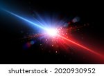 red and blue forces light rays... | Shutterstock .eps vector #2020930952
