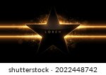black and gold star shape... | Shutterstock .eps vector #2022448742
