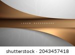 abstract white and gold luxury... | Shutterstock .eps vector #2043457418