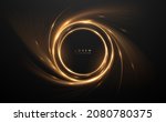 abstract golden light circle... | Shutterstock .eps vector #2080780375