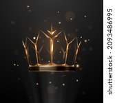 golden crown on black... | Shutterstock .eps vector #2093486995