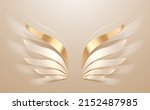 elegance white and gold wings... | Shutterstock .eps vector #2152487985