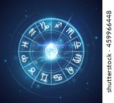 zodiac signs with moon in center | Shutterstock .eps vector #459966448