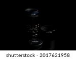 Small photo of St. Petersburg, Russia, July 2021: a new line of lenses from LAOWA in Venus Optics on a black background, laowa 65mm f2.8 2x ultra macro apo