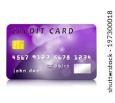 abstract violet credit card on... | Shutterstock .eps vector #197300018