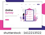 online polling and survey... | Shutterstock .eps vector #1612213522