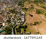 Aerial Of A Residential Suburb...