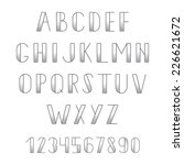 black alphabet letters and... | Shutterstock .eps vector #226621672