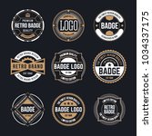 circle vintage and retro badge... | Shutterstock .eps vector #1034337175