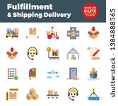 fulfillment and shipping... | Shutterstock .eps vector #1384888565