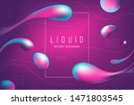 abstract purple and pink liquid ... | Shutterstock .eps vector #1471803545