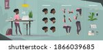 stylized casual characters set... | Shutterstock .eps vector #1866039685