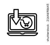 laptop icon vector with... | Shutterstock .eps vector #2164698645