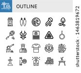 set of outline icons such as... | Shutterstock .eps vector #1463819672