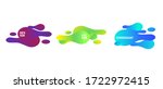 set of liquid color abstract... | Shutterstock .eps vector #1722972415