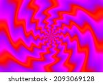 Red Waves. Spin Illusion....