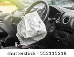 Airbag exploded at a car accident,Car Crash and air bag