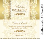 baroque wedding invitation card ... | Shutterstock .eps vector #237269458