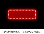 red and gold neon empty frame... | Shutterstock . vector #1639297588