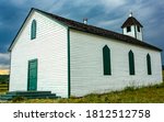 Small photo of Historic McDougal Church, first in Alberta. Morley, Alberta, Canada.