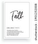 faith definition  vector.... | Shutterstock .eps vector #1901252008