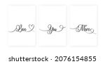 love you more  vector. three... | Shutterstock .eps vector #2076154855