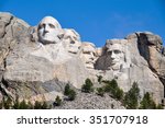 Famous US Presidents on Mount Rushmore National Monument, South Dakota, USA.