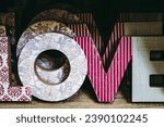 Love wooden letters with colorful patterns to decorate the house