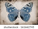 Grunge Background With Blue...