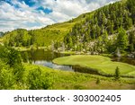 Alpine landscape, Lake Windebensee in Nockalmstrasse, Carinthia, Austria