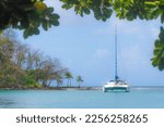 Catamaran Sail Boat Anchored By ...