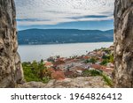 Small photo of Kanli Kula Fortress. Herceg Novi, one of the sunniest towns on the coast. A beautiful view of Herceg Novi from the fortress walls. Big tourist attraction. An open-air amphitheater. Built in 1539.