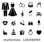 wedding and love icon set | Shutterstock .eps vector #1283586985