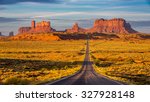 Monument Valley At Sunrise.