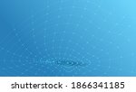 abstract vector technology blue ... | Shutterstock .eps vector #1866341185