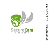 cctv camera with feather logo... | Shutterstock .eps vector #1817379755