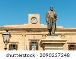 Small photo of Favignana, Trapani, Italy - September 22, 2016: Bronze Statue of Ignazio Florio in front of the municipality of Favignana, one of the Egadi Islands in the Mediterranean sea of Sicily.