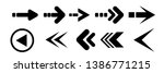 set of black vector arrows.... | Shutterstock .eps vector #1386771215