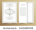 invitation card vector design   ... | Shutterstock .eps vector #1443489458