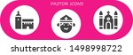 pastor icon set. 3 filled... | Shutterstock .eps vector #1498998722