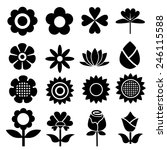 flower set icons.vector | Shutterstock .eps vector #246115588